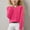 Hot Pink # girls swerters, variant on POROPL Girls Sweaters Knit Pullover Sweater Ribbed Cuffs Thin V Neck Long Sleeve Tops Black Size 6-7