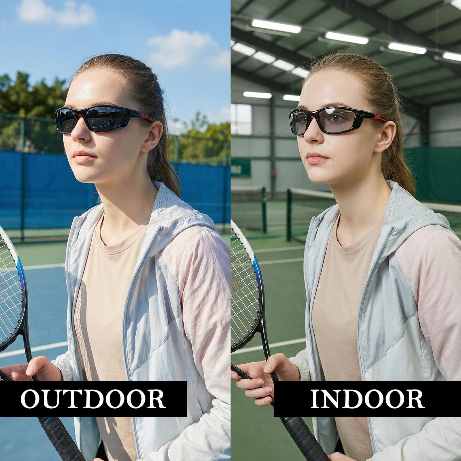 Myiaur Polarized Running Sunglasses for Men Women, UV400 Photochromic Sun Glasses Ideal for Sports Driving Cycling Fishing