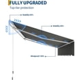 thumbnail image 4 of Manual Retractable Patio Awning,Sun Shade Awning with Manual Crank Handle,Adjustable Window Door Shelter Awning with Heavy Duty Aluminum Frame Polyester Fabric for Patio/Balcony/Yard, 4 of 8