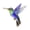 Dark Blue, variant on Hummingbird Badge Hard Enamel Rubber Backing Pin Jackets Backpacks Hats Lapel Brooch Nature Accessory