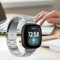 thumbnail image 5 of FIEWESEY Compatible with Fitbit Versa 3/Versa Sense Bands, Stainless Steel Metal Replacement Strap Bracelet Wrist Band for Men/Women(Silver), 5 of 5
