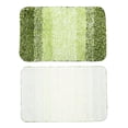 thumbnail image 5 of Unique Bargains 1 Pcs Polyester Bathroom Mat Non Slip Soft Bath Mats Rugs Machine Washable Gradient Green 60x40cm, 5 of 6