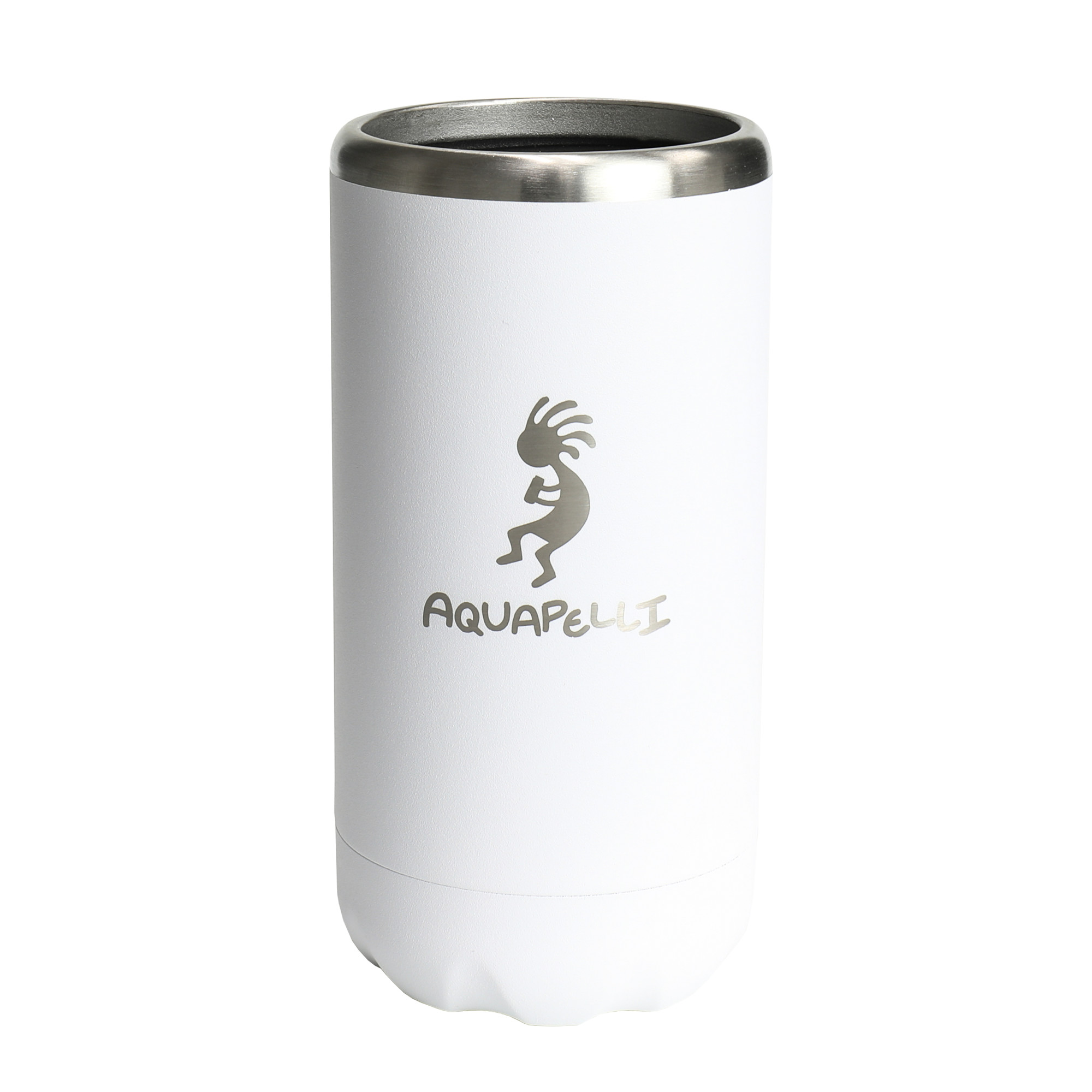 Chef Craft Vacuum Insulated Can Cooler, Slim, Arctic White