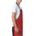 thumbnail image 3 of Picia Red Glitter Waterproof Apron for Unisex Adult - Adjustable Bib Apron with Pockets, Ideal for Cooking, Gardening, Painting, and Household Chores, 3 of 9