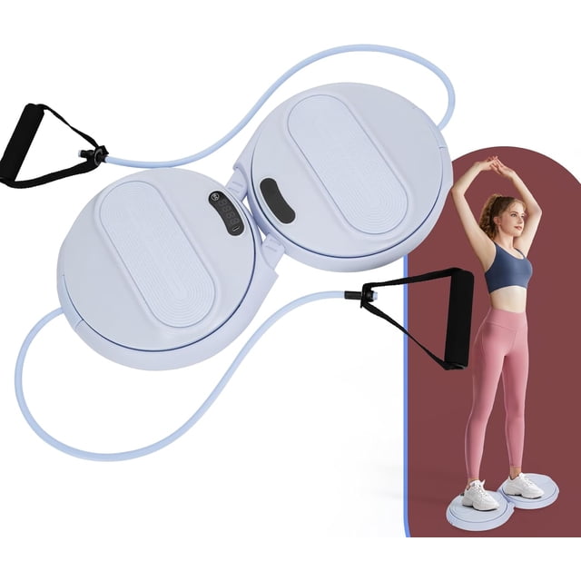 Machine de Torsion de Taille, Planche Abdominale Intelligente avec Compteur de Calories/temps et Bandes de Résistance, Brûleur de Graisse Abdominale Réglable pour Entraînements à Domicile - Entraînement Physique Femmes & Hommes