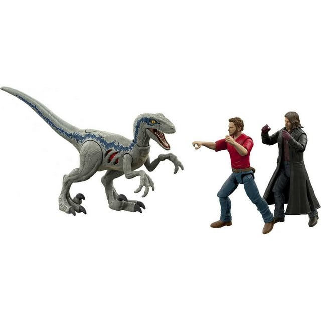 Jurassic World: Dominion Extreme Damage Owen & Velociraptor Blue Pursuit Pack