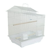 Ymlgroup 3 by 8" Bar Spacing Villa Top Small Bird Cage - White
