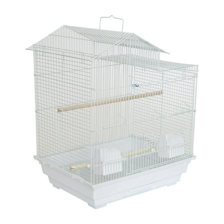 Ymlgroup 3 by 8" Bar Spacing Villa Top Small Bird Cage - White