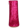 thumbnail image 2 of Unique Bargains Women's Clear Block Heel Glitter Prom Ankle Booties Hot Pink 6.5, 2 of 6