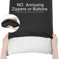 thumbnail image 6 of PiccoCasa 2 Pcs Body Pillowcases Microfiber Envelope Long Pillowcover, Queen Black, 6 of 8