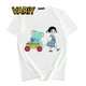 thumbnail image 5 of Camiseta con estampado de dibujos animados para mujer, ropa de calle de Anime japonés, Marmalade, de gran tamaño, Manga corta, 5 of 5