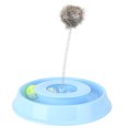 thumbnail image 1 of ZOUSSIQI Plastic Pet Cat Kitten Playing Board Teaser Funny Interactive Toy with Bell Ball Spring MouseBlue CW2519#6449, 1 of 11