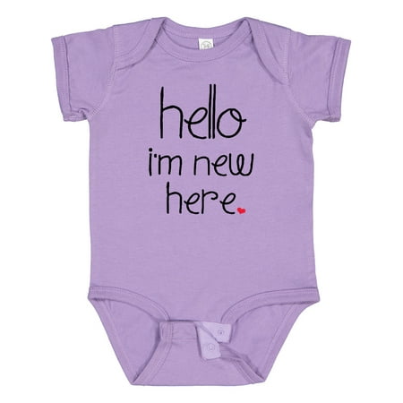 

Inktastic Hello I m New Here. Boys or Girls Baby Bodysuit
