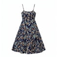 thumbnail image 6 of SAWOBUUN Womens Floral Print Midi Dress Square Neck Spaghetti Strap Tiered Summer Beach Sundress Casual Boho Long Dress, 6 of 6