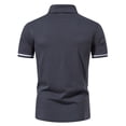 thumbnail image 4 of Dvkptbk T-Shirt Homme Décontracté Ajusté Patchwork Manches Courtes Col Rabattu, 4 of 8