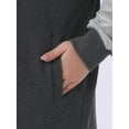 thumbnail image 5 of DARING DIVA Plus Size Hooded Open Front Sweatshirt Jacket 1X Dark Grey, 5 of 7