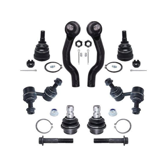 Front and Rear Ball Joint Sway Bar Link Tie Rod End Kit - Compatible with 2005 - 2012 Nissan Pathfinder 2006 2007 2008 2009 2010 2011