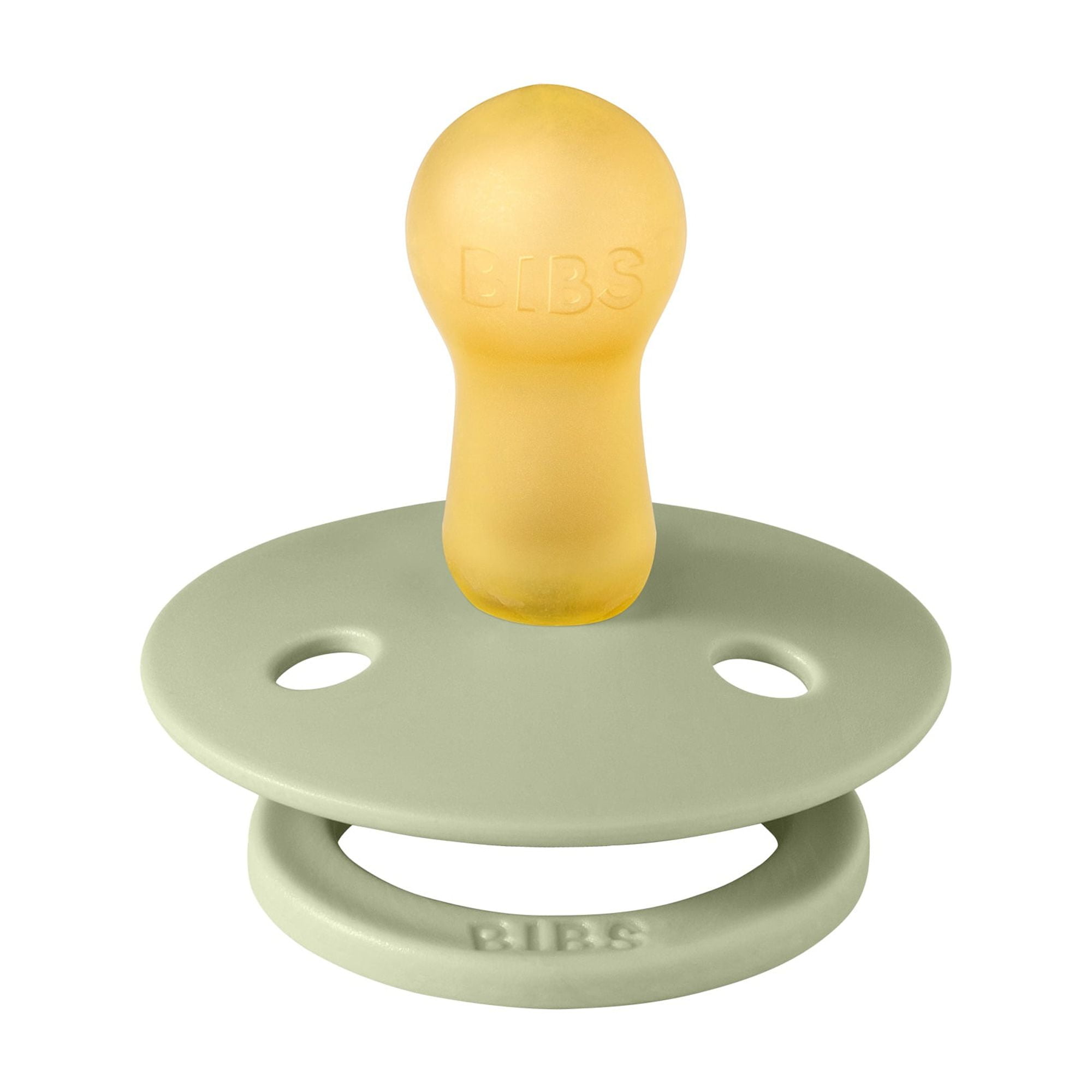 BIBS Colour, Natural Rubber Latex Pacifier Size 1, 0-6 Months, Sage, Gender-Neutral, 1 Count