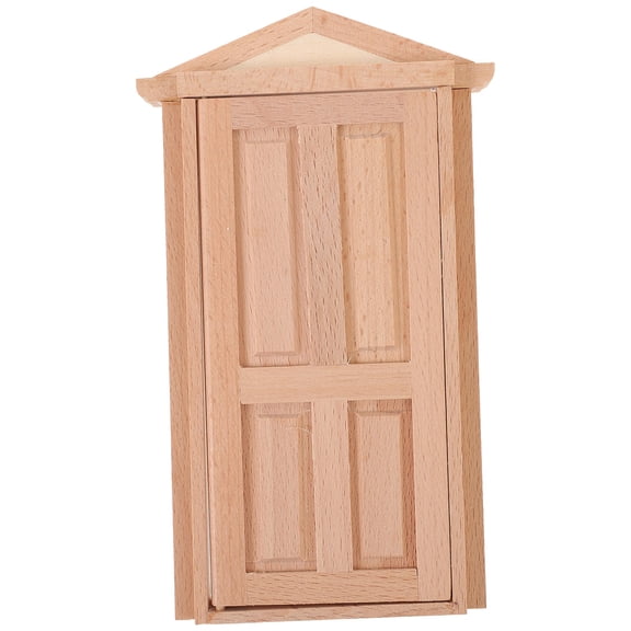 LULULION Simulation Door Model Doll House Furniture Khaki Synthetic Material 1Pack