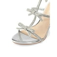 thumbnail image 5 of Women’s Heeled Sandals Stiletto Heels Rhinestone Bow Sandals, 5 of 8
