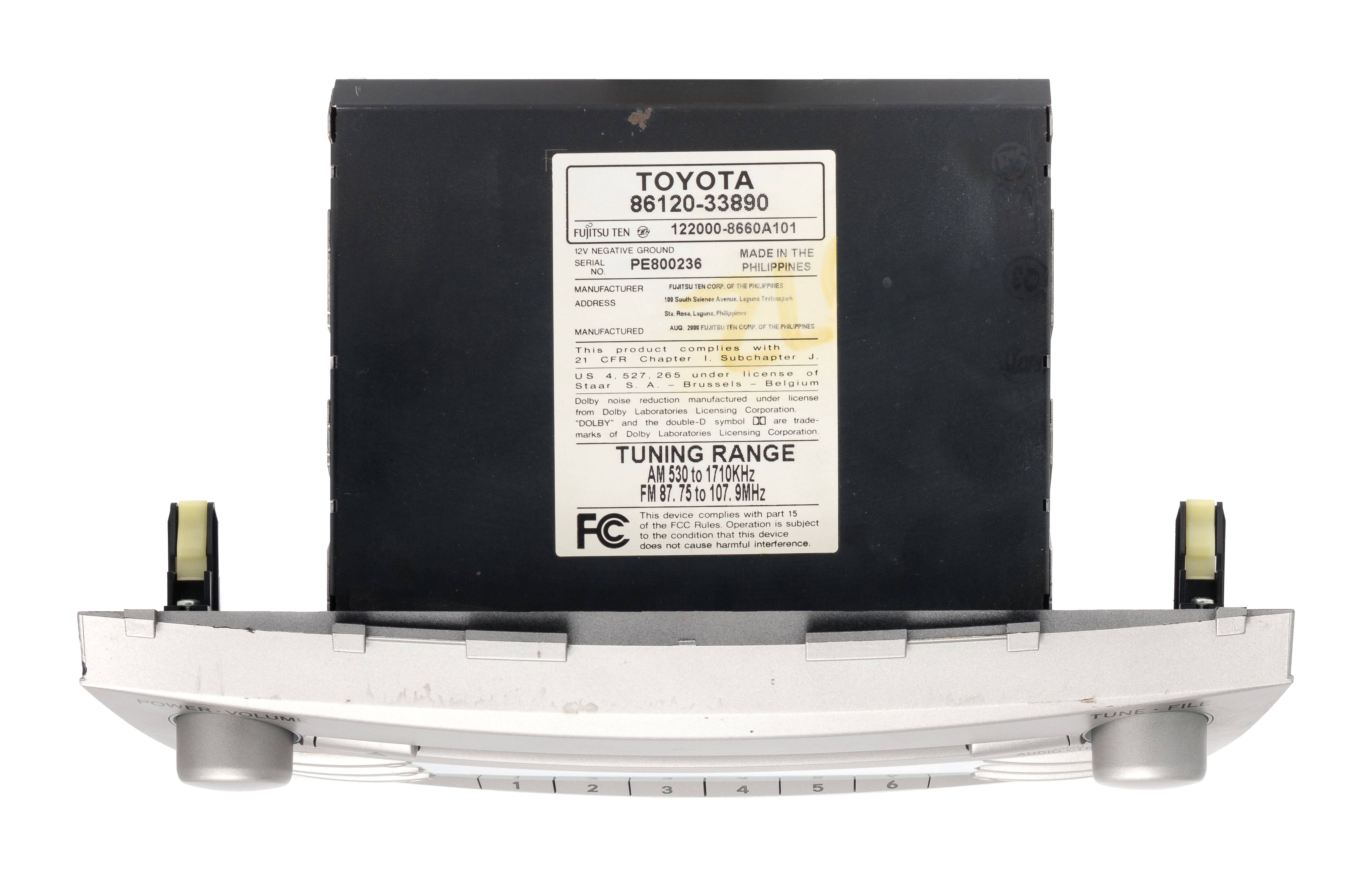 Restored 20072009 Toyota Camry AM FM Radio MP3 CD Player Face 11815 Model ID 8612033890 (Refurbished)