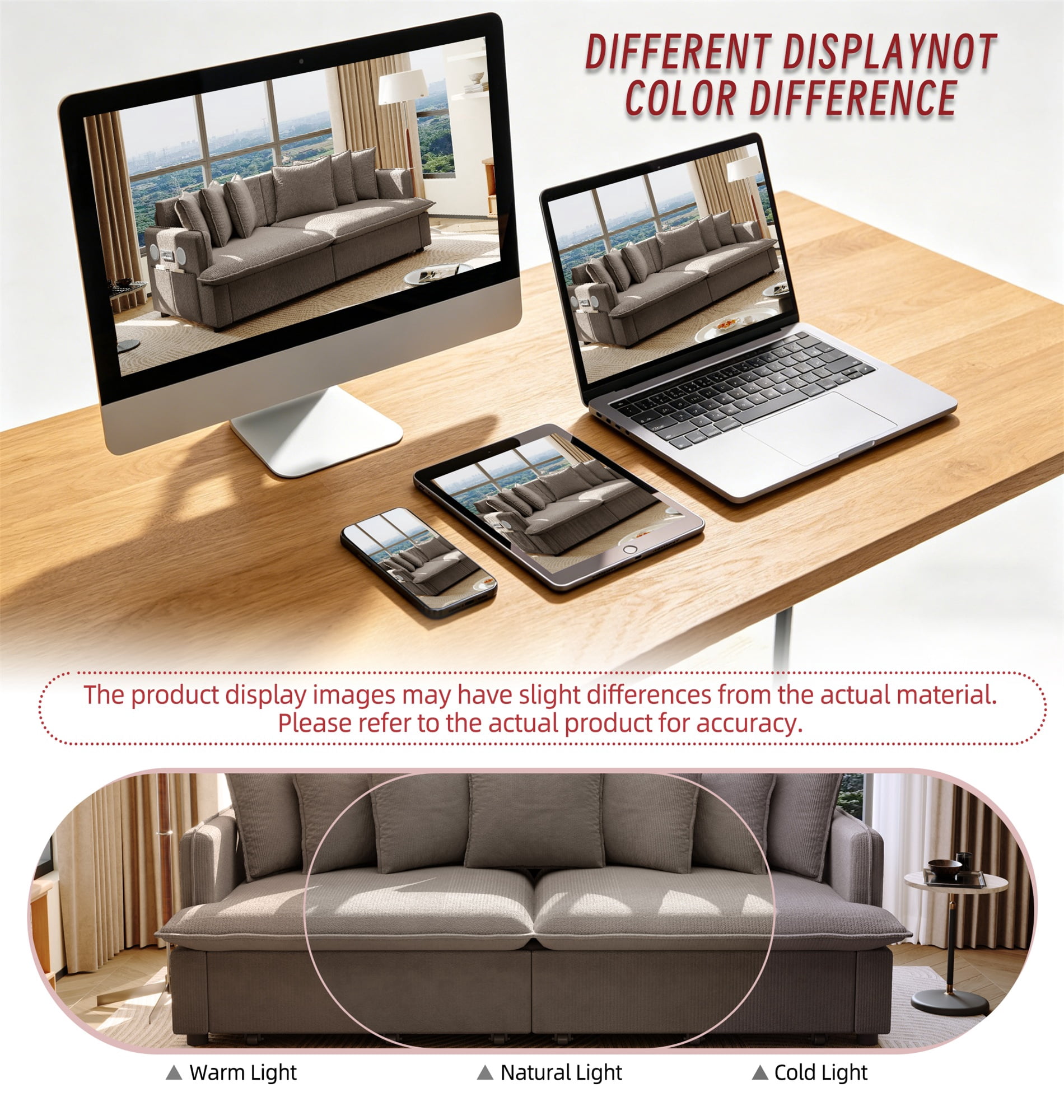 Alvantor 3 in 1 Convertible Sleeper Sofa Bed, 68" W Pull Out Sofa Bed with Bluetooth Speakers, USB Ports for living room, Apartment, Brown