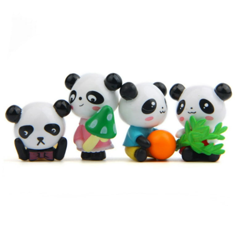 Garneck 16 Pcs Fitness Panda Model Mini Animals Figurines Microlandscape  Panda Landscape Pandas Figurines Panda Cake Topper Pandas Playset Toy Mini