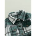 thumbnail image 5 of Bagilaanoe Toddler Baby Boy Girl Flannel Shirts Plaid Long Sleeve Single-Breasted Shacket Jacket 4T 5T 6T Kids Fall Casual Outwear, 5 of 9