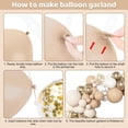 thumbnail image 3 of Kit de guirnaldas con forma de arco de globos Amandir White Sand 153 piezas, 3 of 7