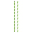 thumbnail image 2 of Way to Celebrate! Neon Green Polka Dot & Striped Paper Straws, 30ct, 2 of 2