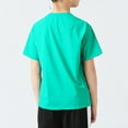 thumbnail image 4 of FAOWME Kids T-Shirts Basic Athletic Running T-Shirts Active Tee Shirts For Boys Or Girls Green 10-11 Years, 4 of 6