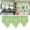 Green, variant on 3pc Solid Color Curtain 52x24 Inch - Triangle Short Window Valance for Kitchen, Bedroom, Bathroom - Lace Drapery with Scalloped Edge, Easy Care Machine Washable Home Decor