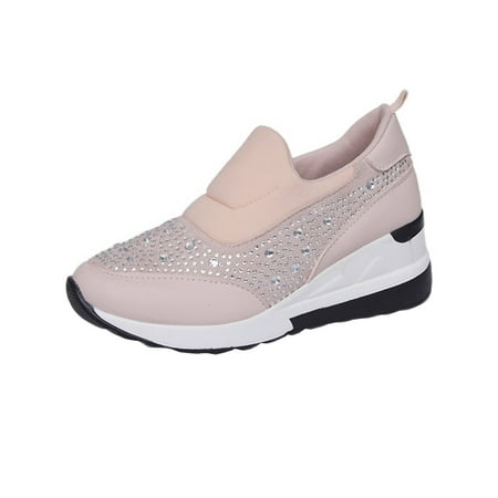 

Cglfd Wedge Shoes Women S Casual High-Heeled Slip-On Shoes Fashion Casual Slip-On