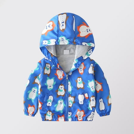 

Juebong Winter Savings Clearances Toddler Baby Boys Girls Cartoon Pattern Cute Zipper Pocket Windproof Jacket Coat