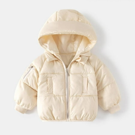 

SYNPOS Baby Boys Girls Winter Coats Hoods Down Kids Infants Toddlers Winter Warm Jacket Zip Up Outerwear with Pockets