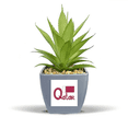 thumbnail image 1 of Qatar National Flag Purple Pattern Fake Pineapple Flower Pot Vase Mini Decor, 1 of 3