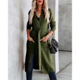 thumbnail image 4 of Womens Long Cardigans Cable Knitted Open Front Oversized Belted Solid Color Outerwear Sweater Coat Knitwear, 4 of 9