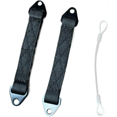 Heavy-Duty Door Limit Straps for Can-Am Defender & Defender Max Limited (2020-Present) | Extra-Long for Wider Door Opening | 2-Pack Black