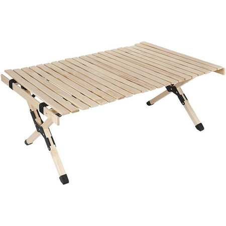 3 ft Foldable Solid Wood Picnic Table: Portable, Outdoor, Beach, BBQ, with Bag