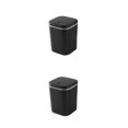 thumbnail image 3 of Matsuzay Cubo de basura de esquina redonda con tapa Negro 2piezas, 3 of 6