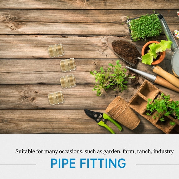 Phenofice 2-Piece Brass Garden Hose Adapter, Connect Hose Connector Set, Fitting for Home and Garden Use