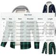 thumbnail image 3 of HAiming Fleece Lined Jacket for Men Plaid Button Drawstring Hooded Coats Long Sleeve Casual Warm Fashion Clothes, 3 of 4
