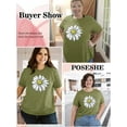 thumbnail image 5 of XCHQRTI Plus Size Daisy Women Tshirt Graphic Oversized Tees Short Sleeve Casual Tee, 5 of 8