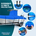 thumbnail image 6 of NEH T-Top Boat Cover 17-19ft, Thick Heavy Duty Fabric, Fade-Proof, Rip Resistant, Waterproof, Trailerable, Hard Top Center Console Cover, Pacific Blue, 6 of 9
