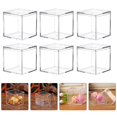 thumbnail image 3 of Box Acrylic Boxes Mini Candy Cube Clear Gift Cake Display Favor Dessert Case Small Square Cupcake Jewelry Cubes Cookie, 3 of 7