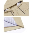 thumbnail image 4 of Gabardina impermeable LOMON con capucha larga para mujer, 4 of 6
