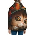 thumbnail image 4 of Kll Unisex Kids Boys Girls Hooded Pocket Pullover Hoodies-Animal Cat, 4 of 9