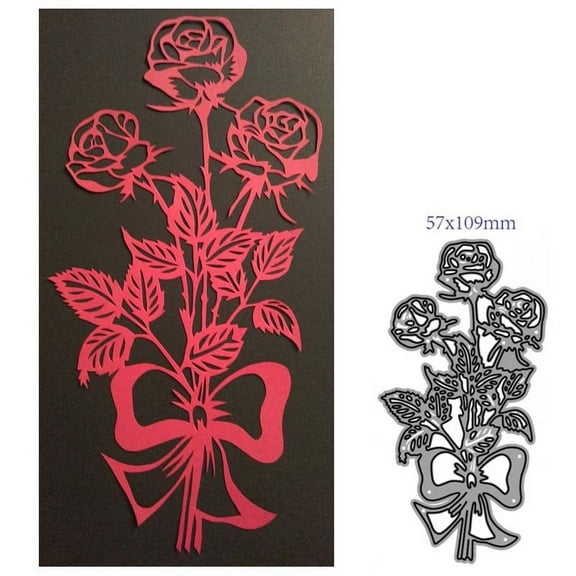 Metal Die Cuts, Flower Bouquet Cutting Dies Stencils for DIY Scrapbooking Album Decorative Embossing Card Craft DIY