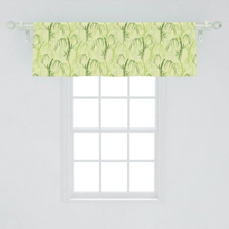 Tropical Window Valance Exotic Bamboo Tree And Leaves Nature