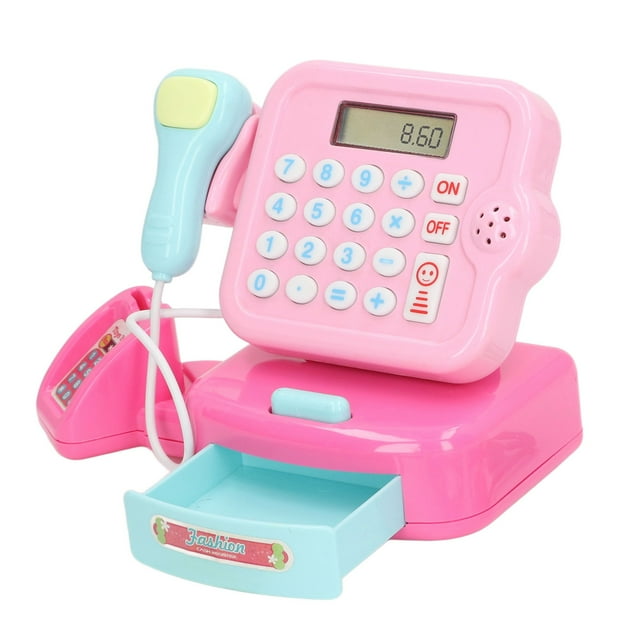Cash Register Toy,Educational Interactive Sound Light Electronic Kids Store,Calculator Cash Register Pretend Toy For Kids
